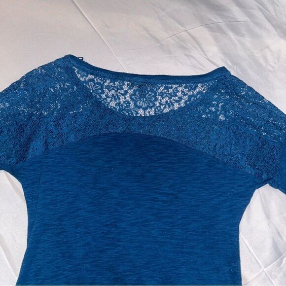 Express X-Small Navy Blue Half Sleeve Shirt - Picture 5 of 7